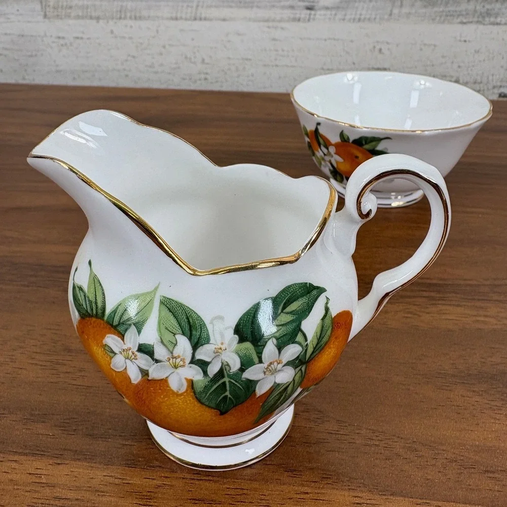 Vintage Tuscan English Bone China Mimi Pitcher and Sugar Bowl Discontinued Qty 2